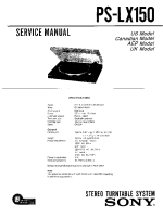 Sony PS-LX150 - Service Manual 